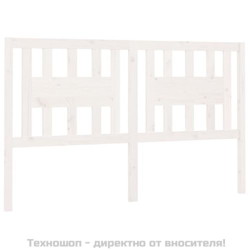 Табла за спалня, бяла, 146x4x100 см, бор масив
