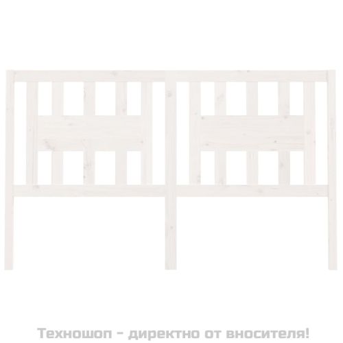 Табла за спалня, бяла, 146x4x100 см, бор масив