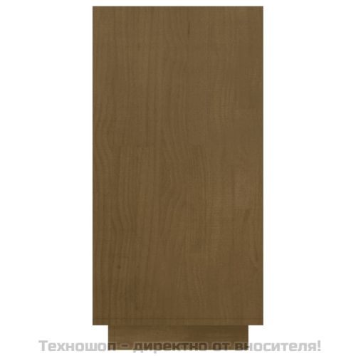 Библиотека, меденокафява, 80x35x71 см, бор масив