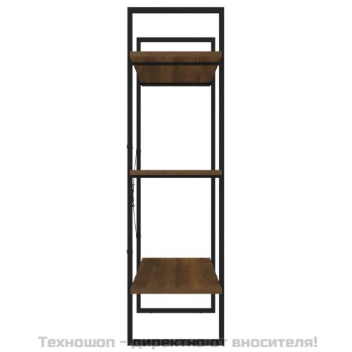 Библиотека, кафяв дъб, 100x30x105 см, инженерно дърво