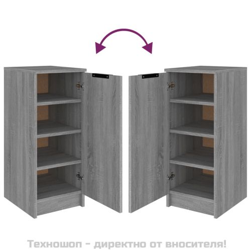 Шкаф за обувки, сив сонома, 30x35x70 см, инженерно дърво