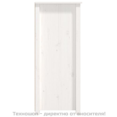 Сайдборд, бял, 83x41,5x100 см, бор масив