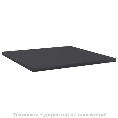 Рафтове за етажерка, 8 бр, сиви, 40x40x1,5 см, инженерно дърво