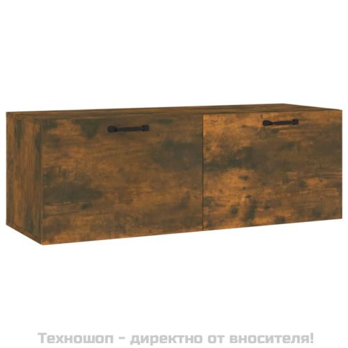 Стенен шкаф, опушен дъб, 100x36,5x35 см, инженерно дърво