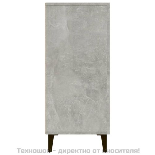 Сайдборд, бетонно сив, 90x34x80 см, инженерно дърво