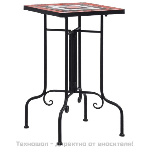 Мозаечна странична маса, теракота и бяло, керамика