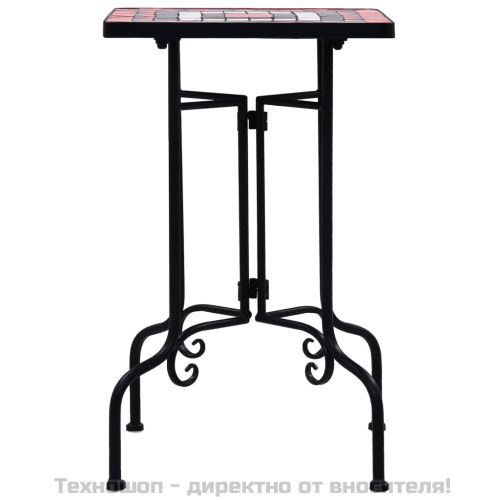 Мозаечна странична маса, теракота и бяло, керамика