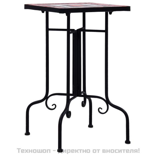 Мозаечна странична маса, теракота и бяло, керамика