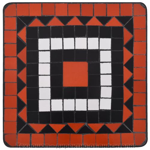 Мозаечна странична маса, теракота и бяло, керамика