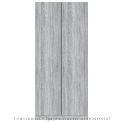 Гардероб, сив сонома, 90x52x200 см, инженерно дърво