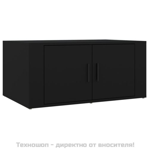 Кафе маса, черна, 80x50x36 см, инженерно дърво