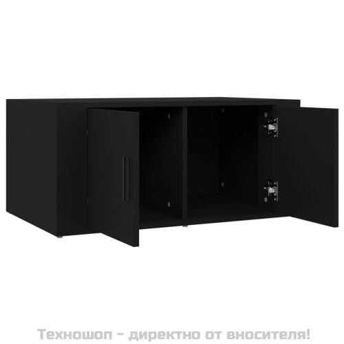 Кафе маса, черна, 80x50x36 см, инженерно дърво