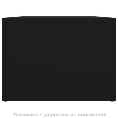 Кафе маса, черна, 80x50x36 см, инженерно дърво