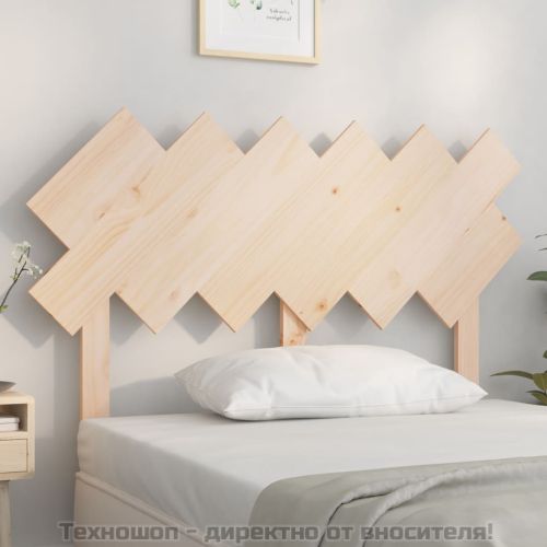 Горна табла за легло, 122,5x3x80,5 см, бор масив