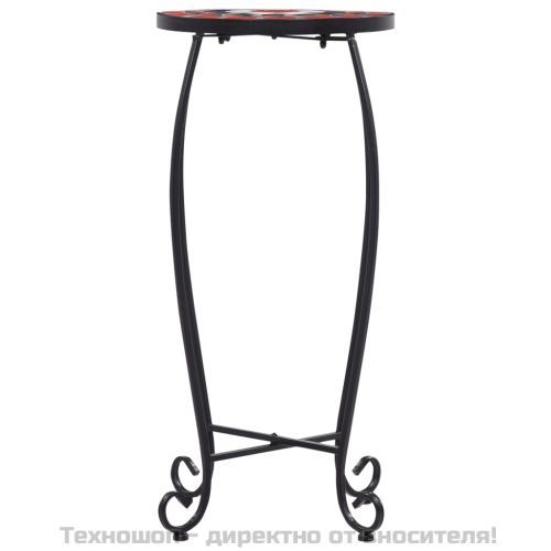 Мозаечни маси, 3 бр, теракота и бяло, керамика