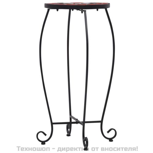 Мозаечни маси, 3 бр, теракота и бяло, керамика