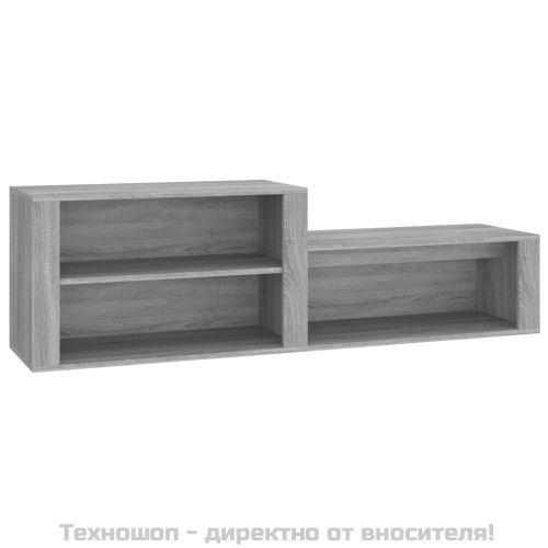 Шкаф за обувки, сив сонома, 150x35x45см, инженерно дърво