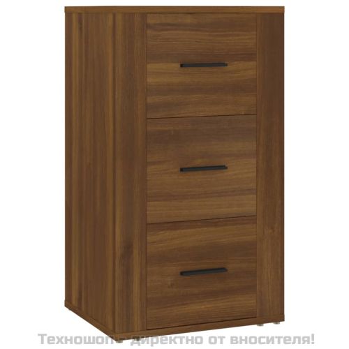 Сайдборд, кафяв дъб, 40x33x70 см, инженерно дърво