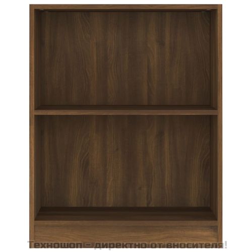 Етажерка за книги, кафяв дъб, 60x24x76 см, инженерно дърво
