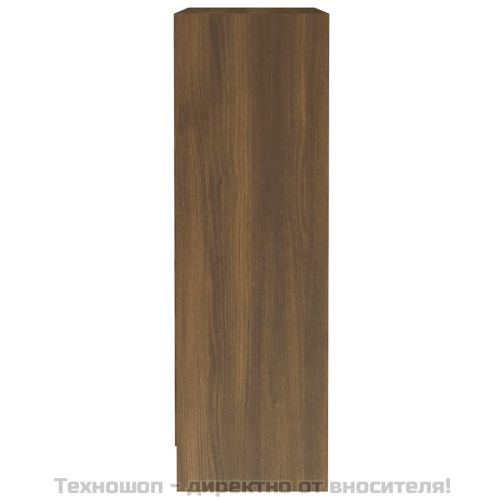 Етажерка за книги, кафяв дъб, 60x24x76 см, инженерно дърво