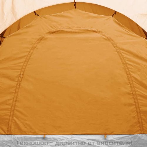 Палатка за къмпинг за 6 души, сиво и оранжево