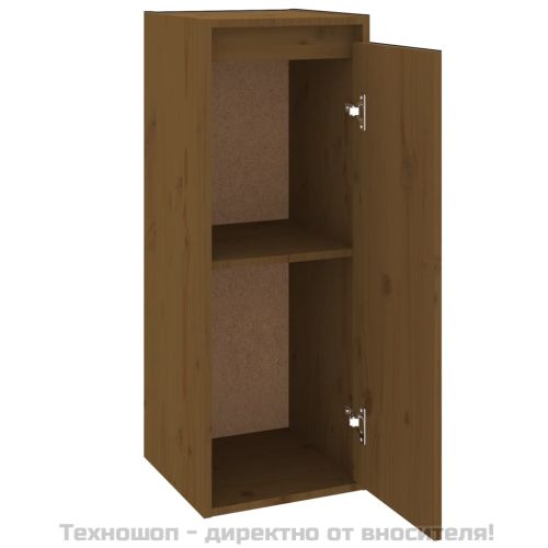 Стенни шкафове, 2 бр, меденокафяви, 30x30x80 см, бор масив