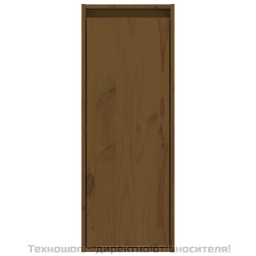 Стенни шкафове, 2 бр, меденокафяви, 30x30x80 см, бор масив