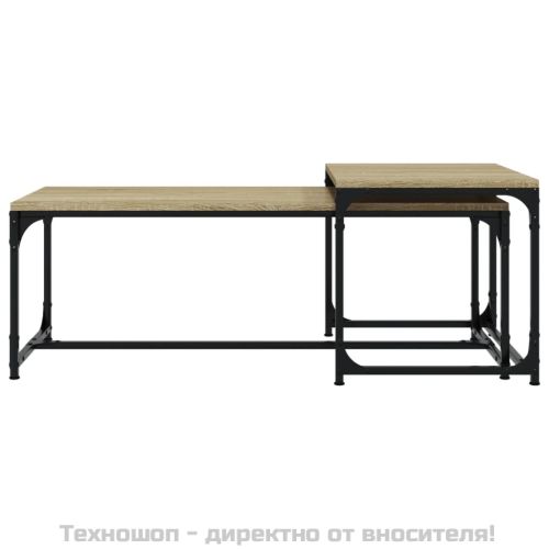 Кафе маси, 2 бр, дъб сонома, инженерно дърво