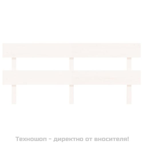 Горна табла за легло, бяла, 184x3x81 см, бор масив