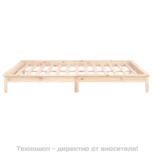LED рамка за легло 150x200 см King Size масивно дърво
