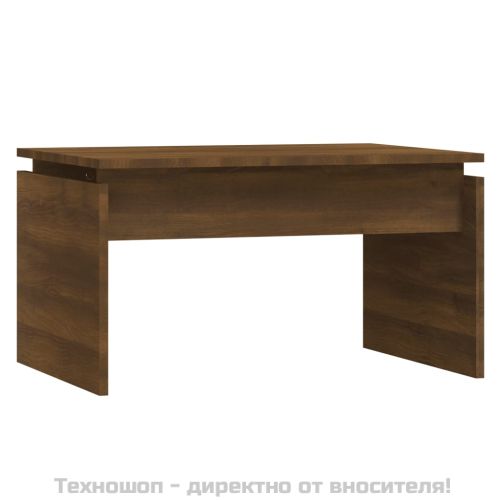 Кафе маса, кафяв дъб, 68x50x38 см, инженерно дърво