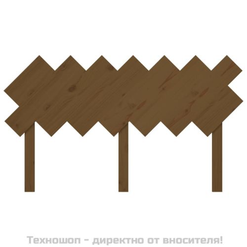 Горна табла за легло, меденокафява, 141x3x80,5 см, бор масив