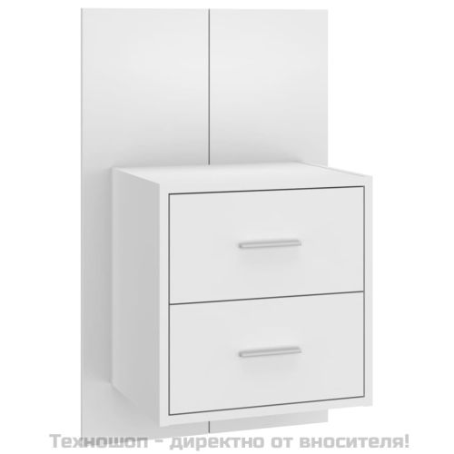 Нощно шкафче за стенен монтаж, бяло