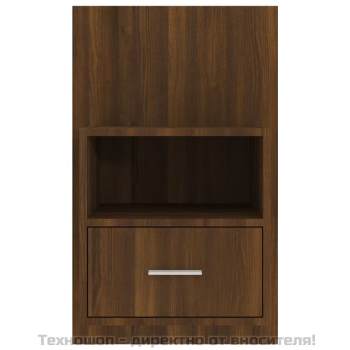 Нощно шкафче за стенен монтаж, кафяв дъб