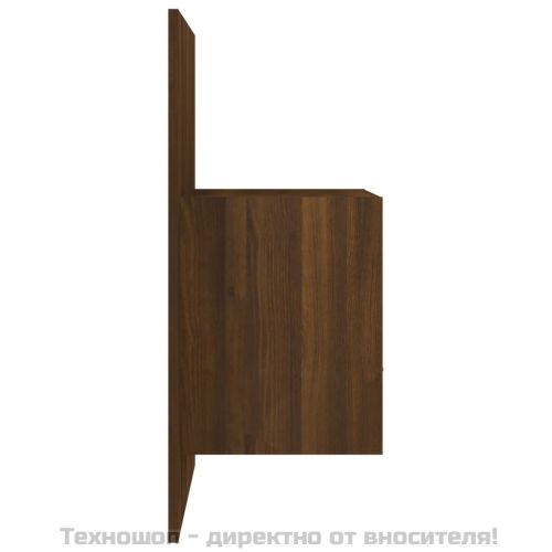 Нощно шкафче за стенен монтаж, кафяв дъб