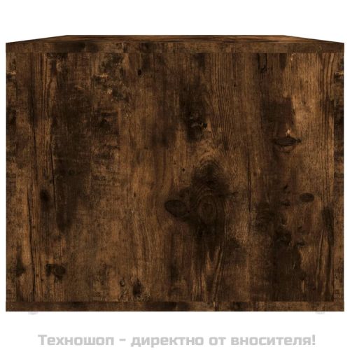 Кафе маса, опушен дъб, 80x50x40 см, инженерно дърво