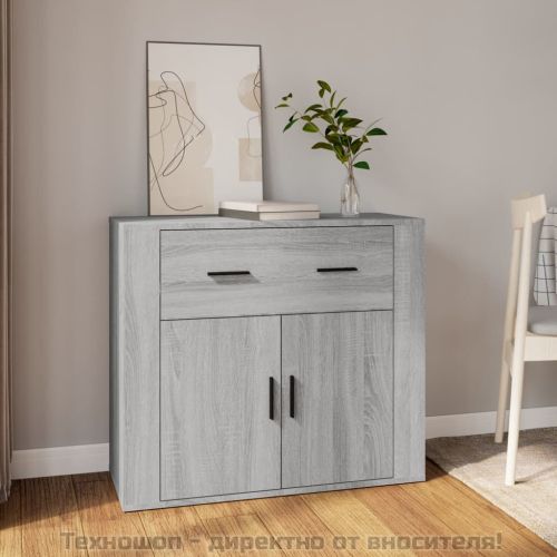 Сайдборд, сив сонома, 80x33x70 см, инженерно дърво