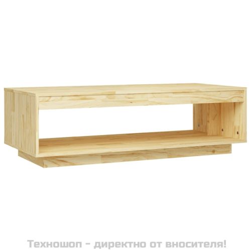 Маса за кафе, 110x50x33,5 см, борово дърво масив