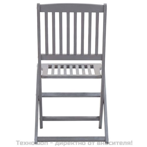 Сгъваеми градински столове, 4 бр, акация масив