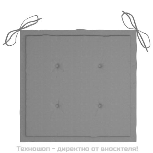 Възглавници за столове 4 бр сиви 40x40x4 см Оксфорд плат