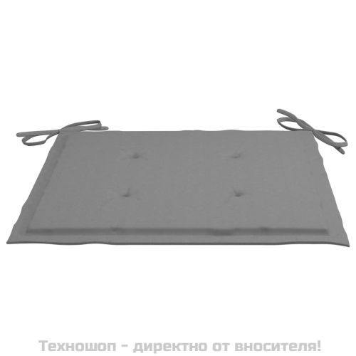 Възглавници за столове 4 бр сиви 40x40x4 см Оксфорд плат