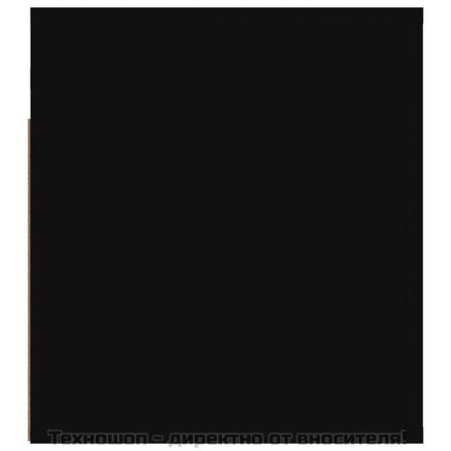 Нощно шкафче за стенен монтаж, черно, 50x36x40 см