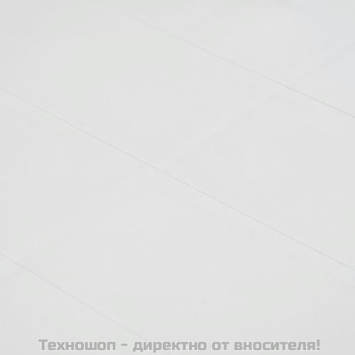 Градинска маса, 79x79x72 см, пластмаса, ратанов вид, бяла