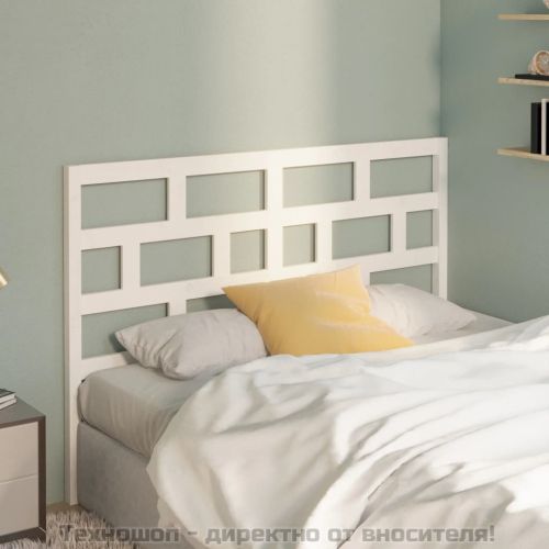 Горна табла за легло, бяла, 166x4x100 см, бор масив