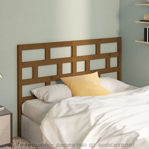 Горна табла за легло, меденокафява, 166x4x100 см, бор масив