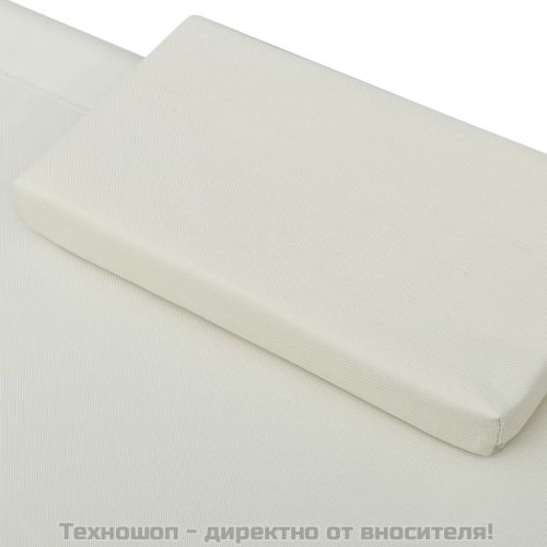 Градинско лаундж легло, текстил, кремаво