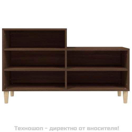 Шкаф за обувки, кафяв дъб, 102x36x60 см, инженерно дърво