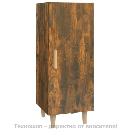 Сайдборд, опушен дъб, 34,5x34x90 см, инженерно дърво