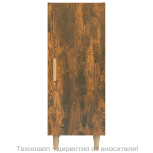 Сайдборд, опушен дъб, 34,5x34x90 см, инженерно дърво
