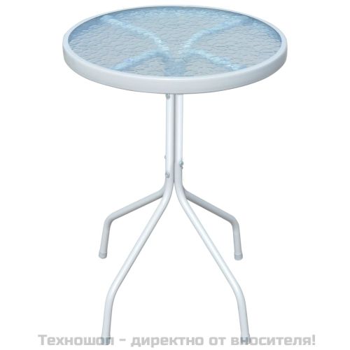 Бистро комплект, 3 части, стомана, черен